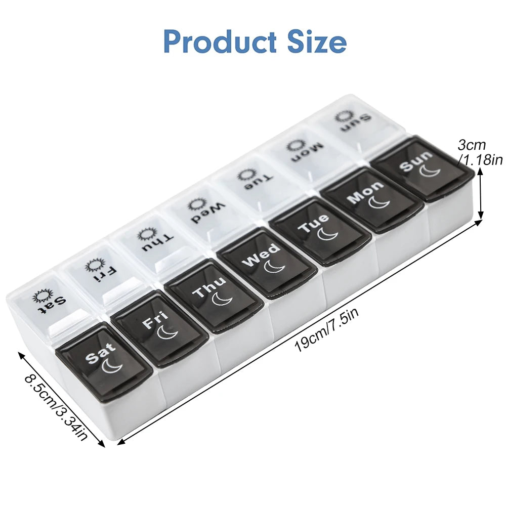 Weekly Portable Travel Pill Cases Box